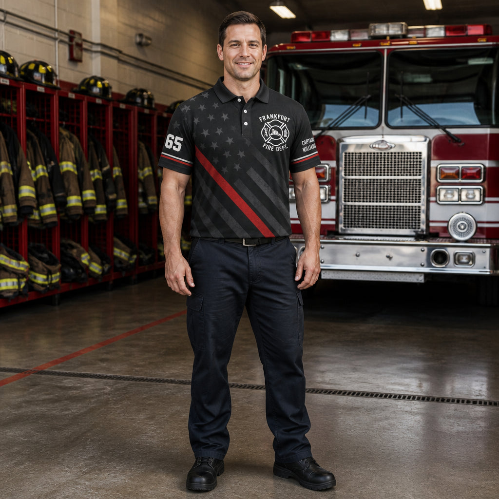 Custom Fire Dept Thin-Red-Line AOP Polo - Personalized Polo shirt - All over printed 19905124-51a5-4f96-8df9-245d0fbf70c7.jpg