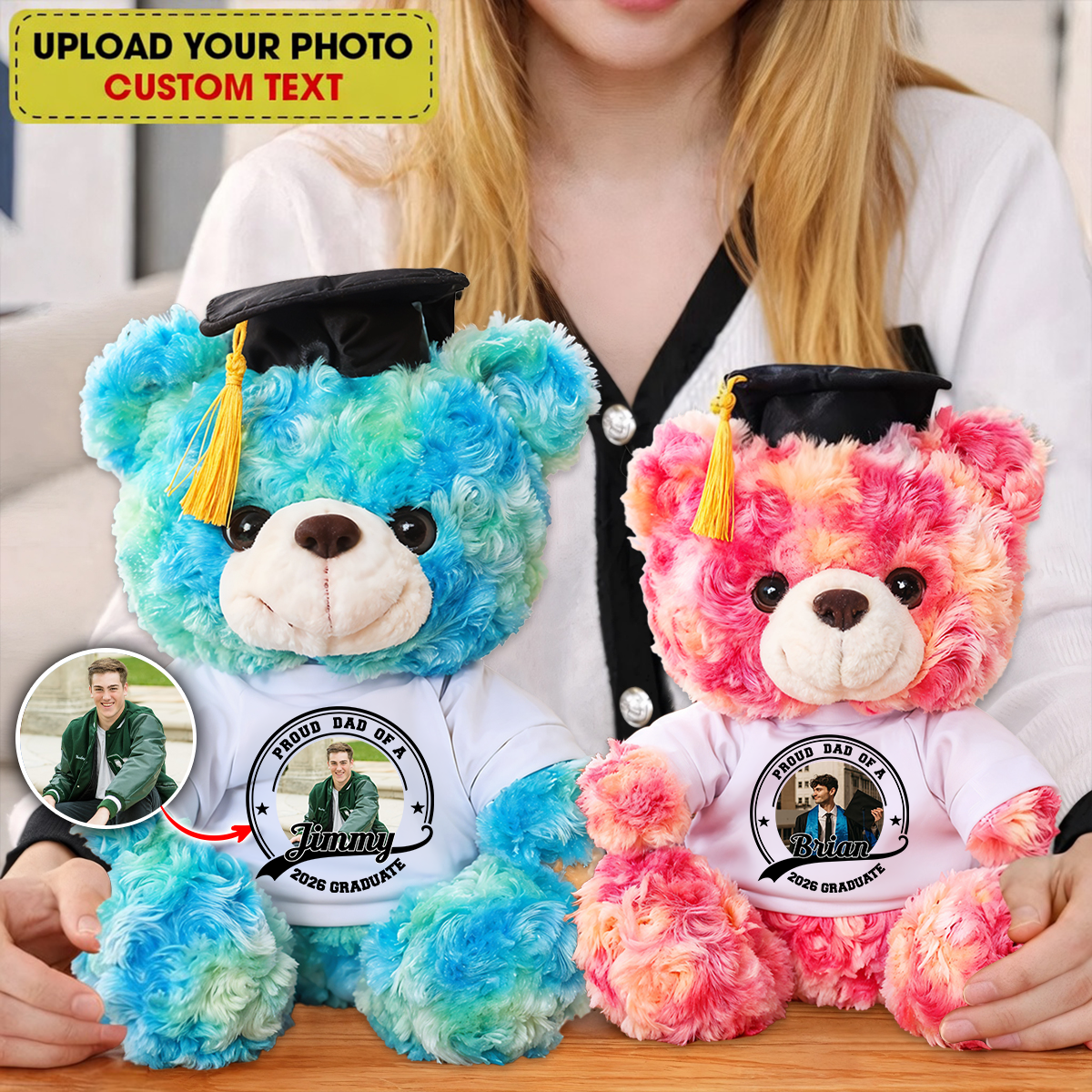 Congrats Graduation So Proud - Personalized Teddy Bear
