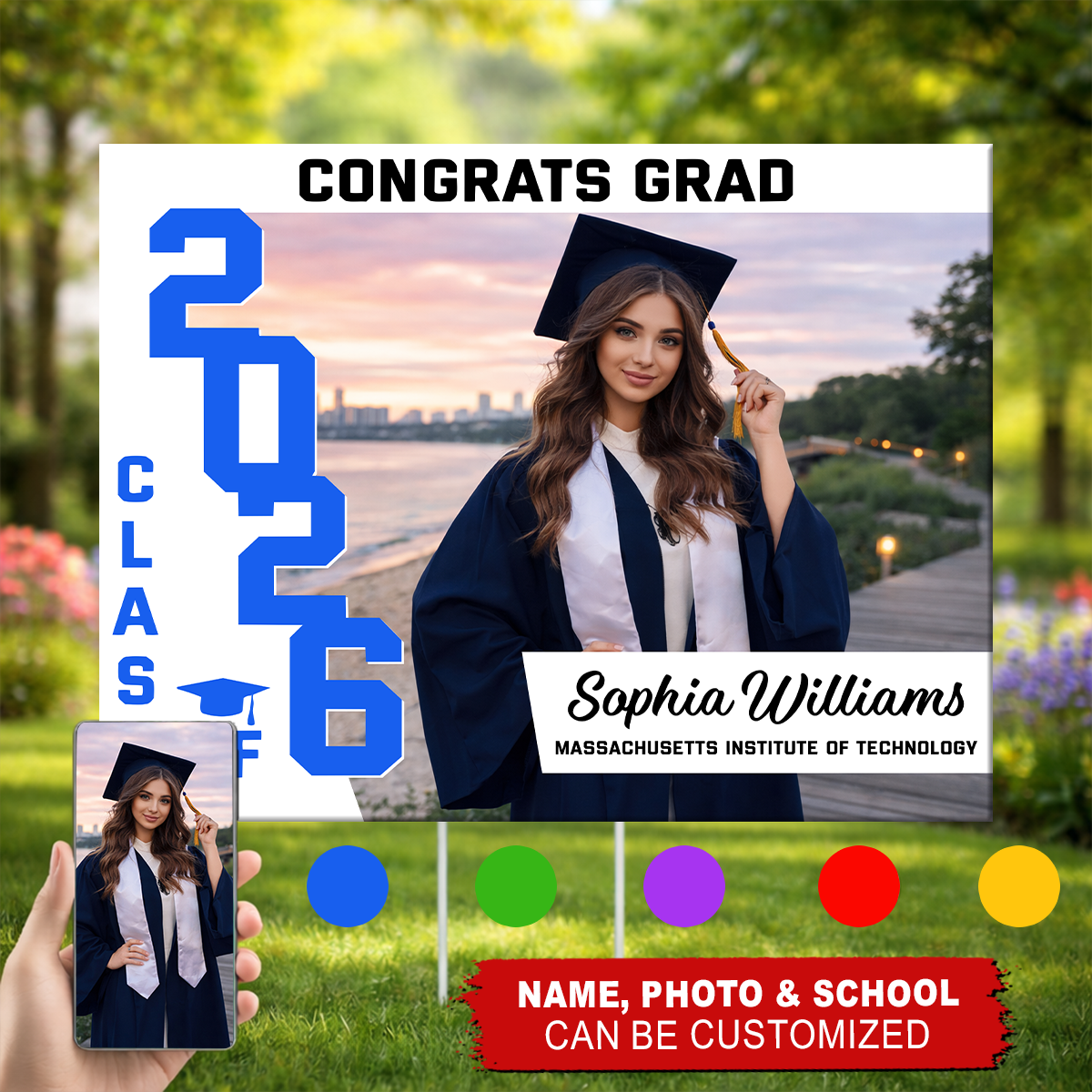 Congratulation Yard Sign - Class of 2026 Lawn Sign