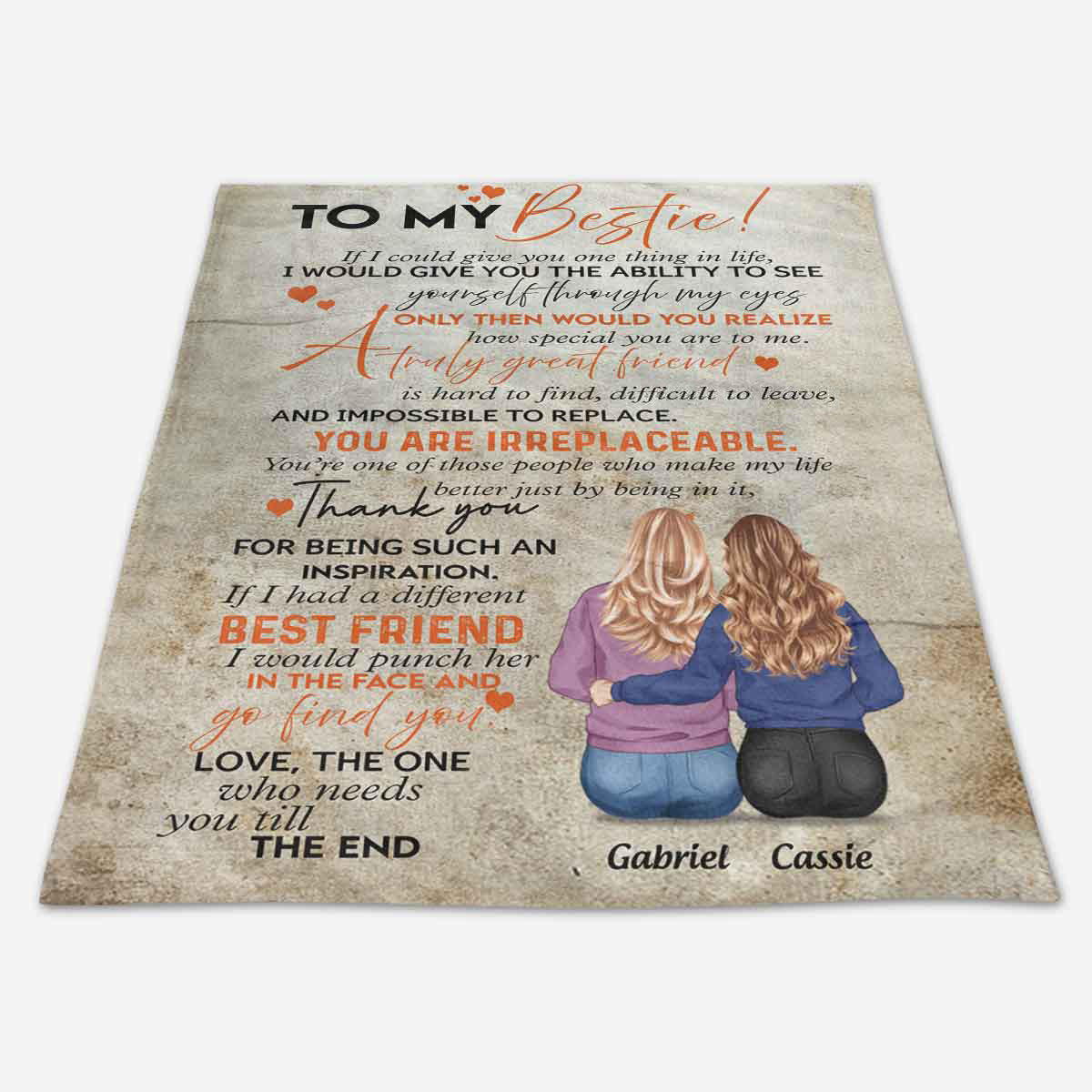 To My Bestie - Personalized Blanket - Gift For Besties, Friends, Sister Blanket - Gift For Bestie 1_05b10acb-1fdb-4287-b14e-6066b2164092.jpg