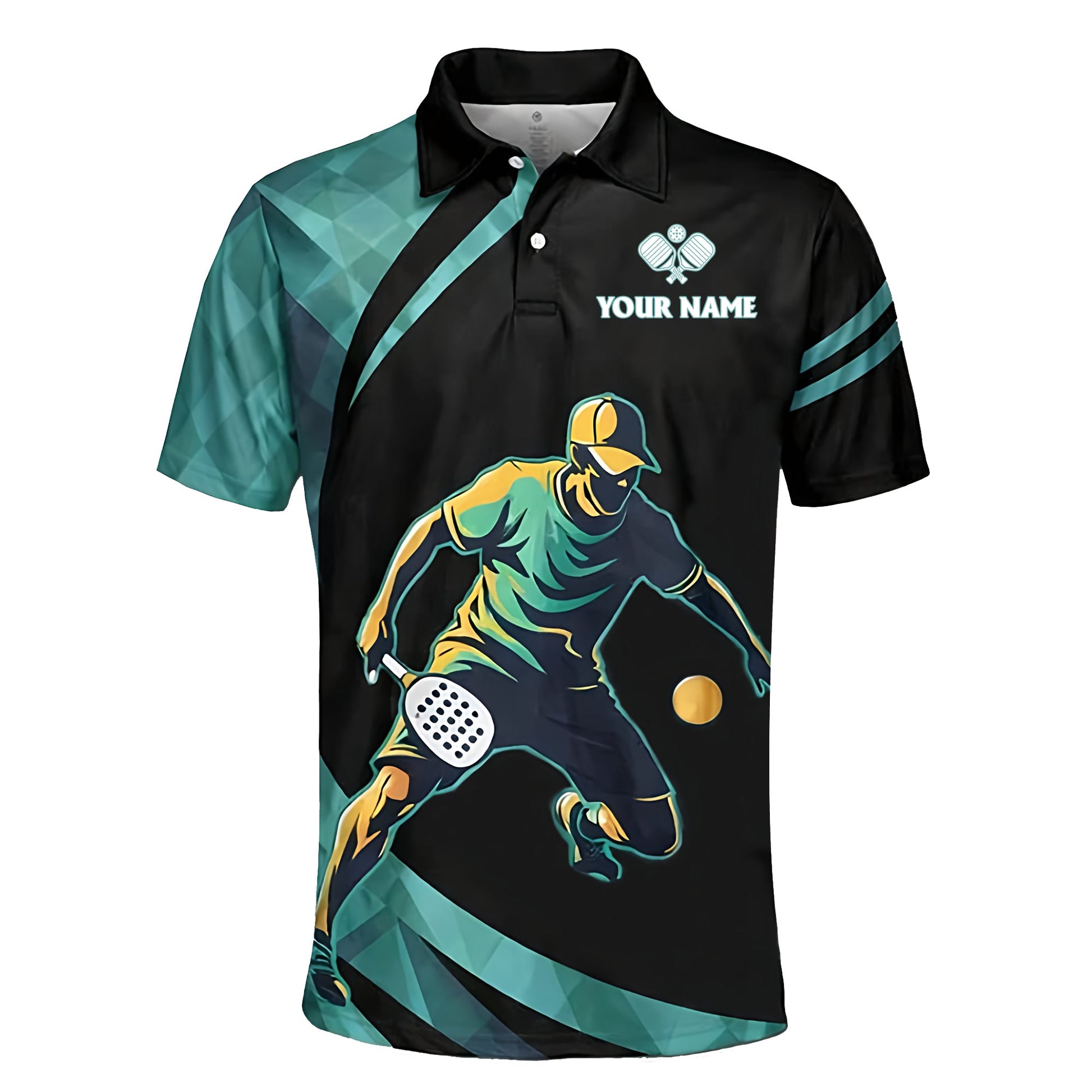 Pickleball Polo Shirt Custom Name Team Name