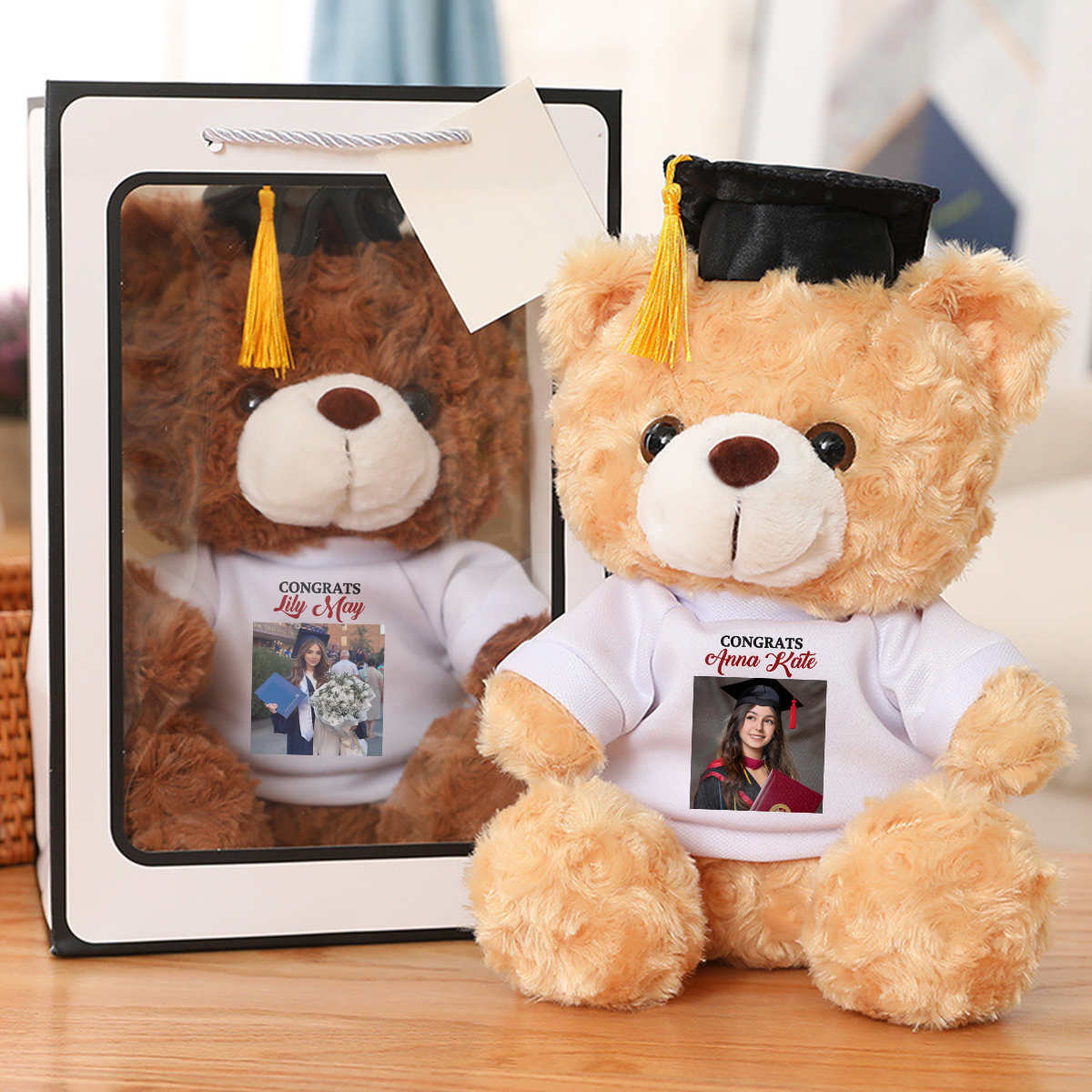 Graduate Bear - Teddy Bear With Personalized Shirt