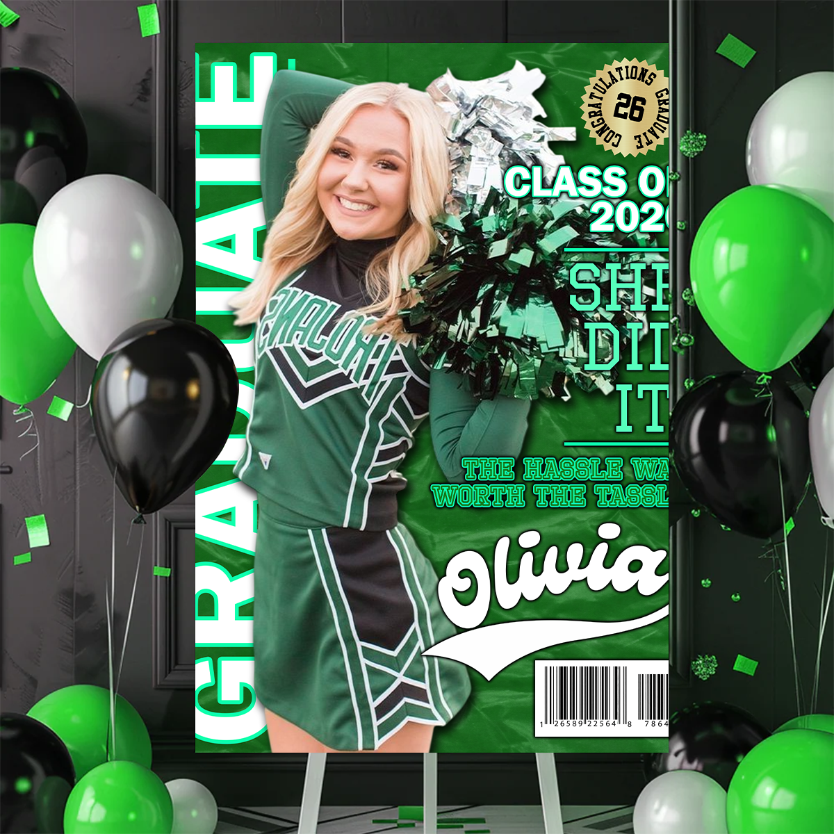 Class Of 2026 Magazine - Personalized Welcome Sign - Graduation Decor