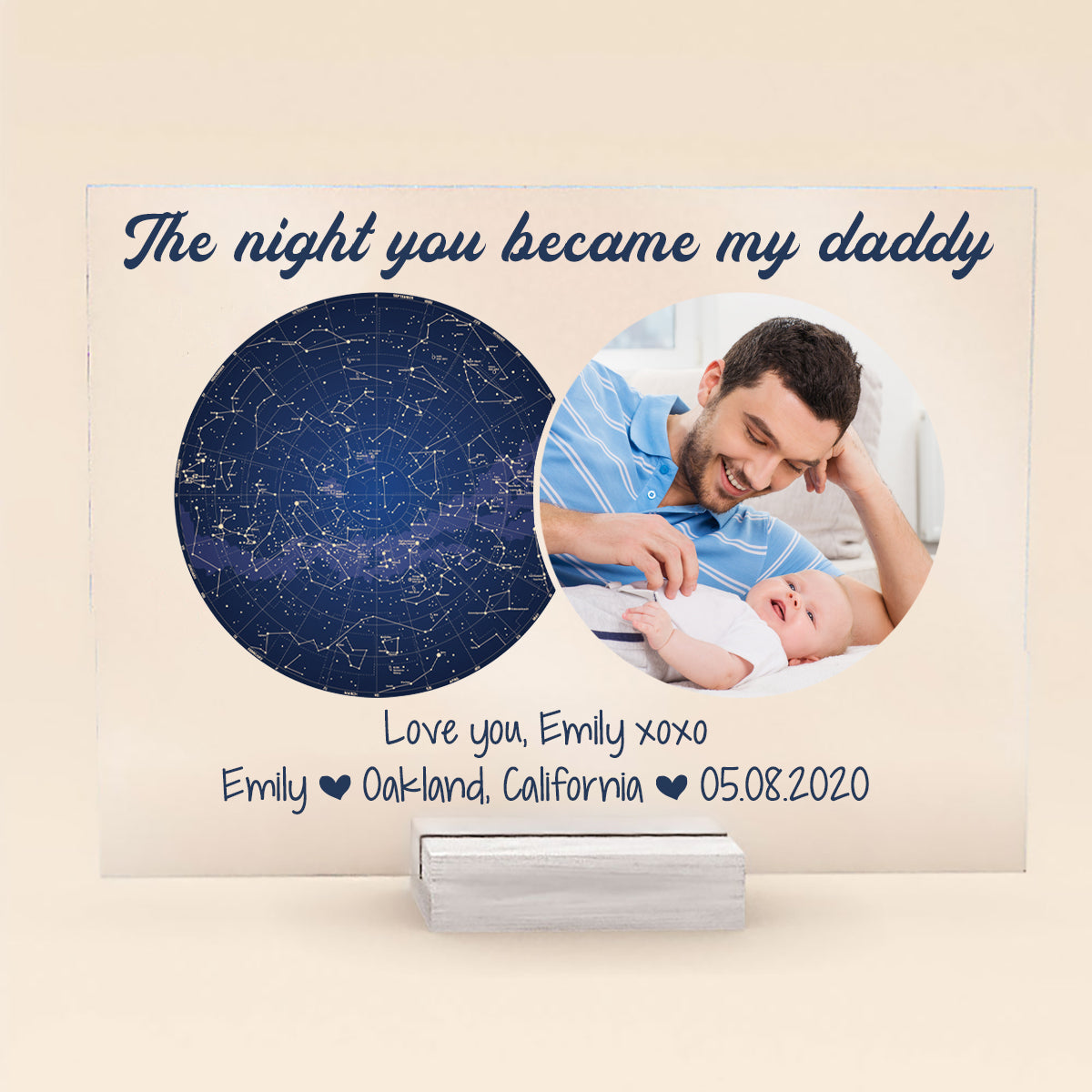 The Night You Became My Daddy - Personalized Acrylic Plaque - Gift For New Dad, Father's Day 1_15e6eb6e-849a-444a-ba94-db86ec8e11cb.jpg