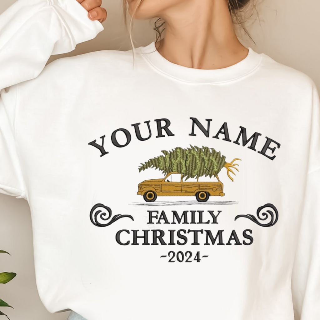 Custom Family Christmas Embroidery Shirt , Christmas Truck Christmas Tree Christmas Gifts, Christmas Crew Shirt, Family photo Christmas Pajamas, Christmas Tshirt Family, Christmas Tees 1_1a20ffc7-9bdf-45f9-9d61-423935dc81ad.png