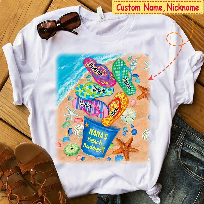 Grandma's Beach Buddies Summer Flip Flop - Personalized T-Shirt - Gift For Grandma, Summer Vacation 1_253e09dd-5a10-4a29-b56d-cf9555cb09dd.jpg