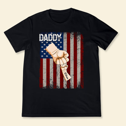Grandpa & Grandkids American Fist Bump - Personalized Apparel - Loving Gift For Father, Dad, Father's Day 1_27e42703-477f-4da1-ad36-9f2c5e49d5b1.jpg
