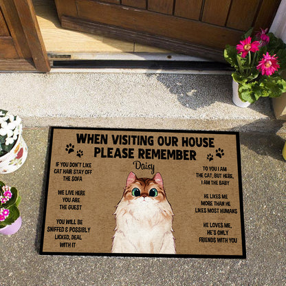 Remember When Visiting Cats House - Personalized Doormat - Gift For Cat Mom 1_28cc0ed0-2aaa-4a9e-b08a-1167ac5decb0.jpg