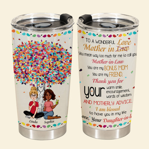 To A Wonderful Mother In Law, You Are My Bonus Mom - Personalized Tumbler - Gift for Mother-in-law, Mother's Day 1_31907273-0987-43d8-89ad-b8096c42ef6c.jpg