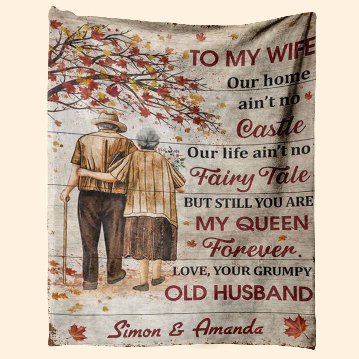 Best Valentine Gift For Girlfriend, Our Home Ain't No Castle Personalized Blanket - Gift For Couple 1_32.jpg