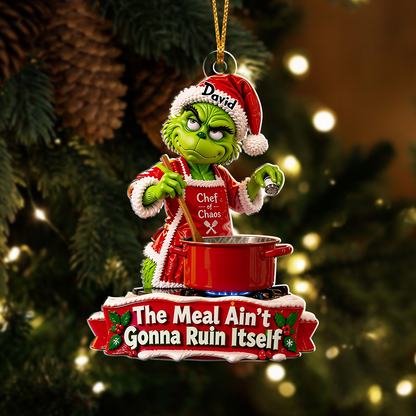 Christmas Decor, Green Monster - Personalized Stole Christmas Acrylic Ornament