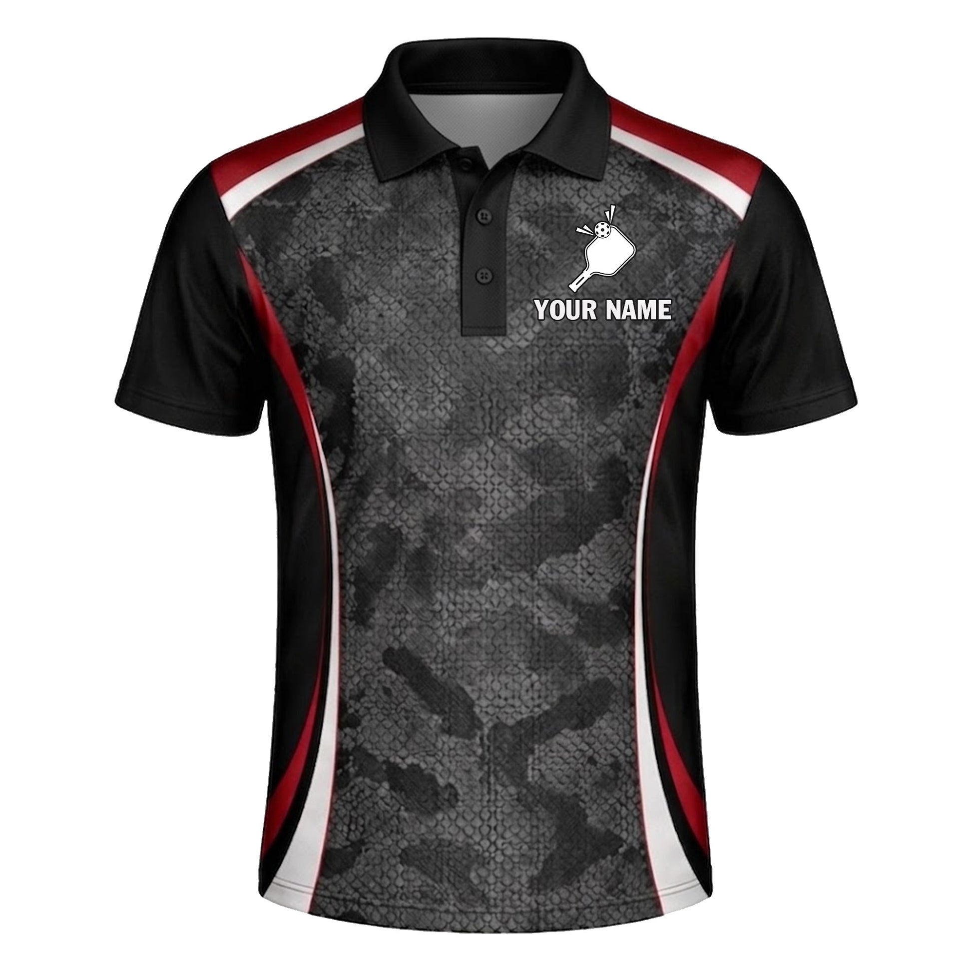 Personalized Pickleball Polo Shirt Custom Name Team Jersey Breathable Sports Shirt