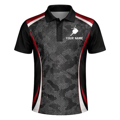 Personalized Pickleball Polo Shirt Custom Name Team Jersey Breathable Sports Shirt