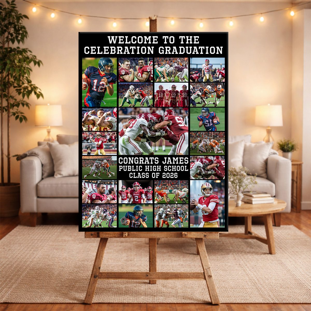 Sporty Personalized Graduation Welcome Sign Party