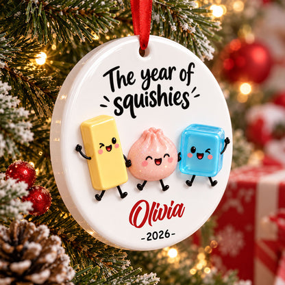 The Year Of Squishies - Personalized 3D Ornament - Christmas Keepsake