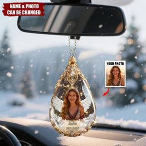 Custom Photo Car Ornament - Personalized Memorial Sympathy Gifts For Loss Of Mom, Dad