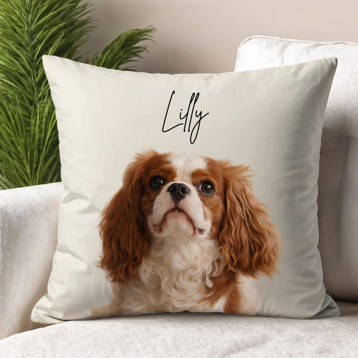 Snap & Hug Cushion Watercolor Pet's Portrait - Personalized Pillow