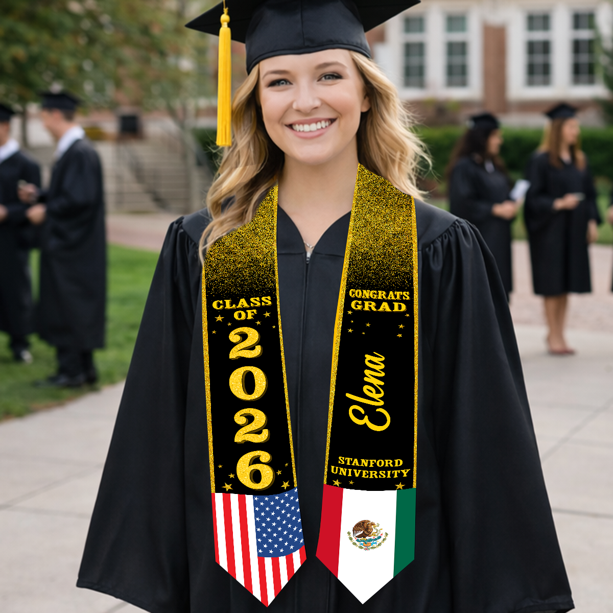 Custom Photo Graduation Stoles - Personalized Stoles