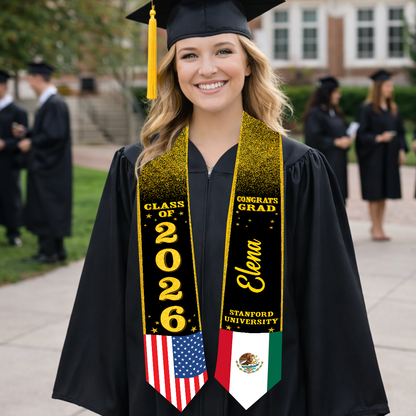 Custom Photo Graduation Stoles - Personalized Stoles
