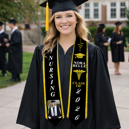 Customized Nursing Sash, Nursing Graduation Stole