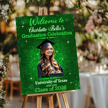 Graduation Shine Photo Personalized Welcome Sign Party