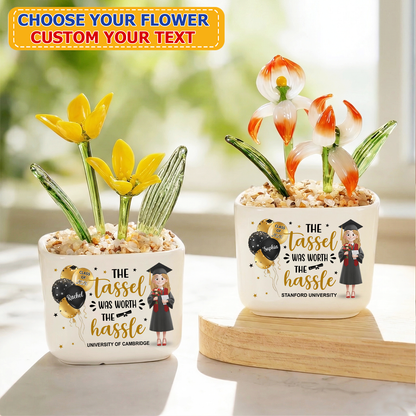 Graduation 2026 - Personalized Glass Everlasting Flowers