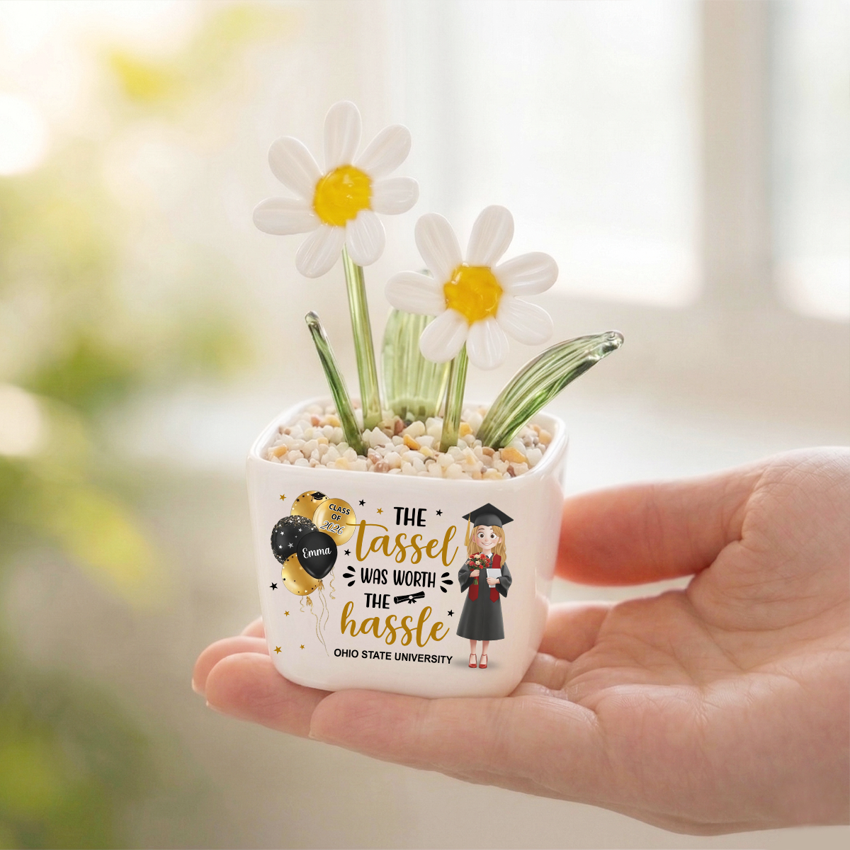 Graduation 2026 - Personalized Glass Everlasting Flowers