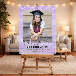 Glitter Graduation Personalized Acrylic Welcome Sign
