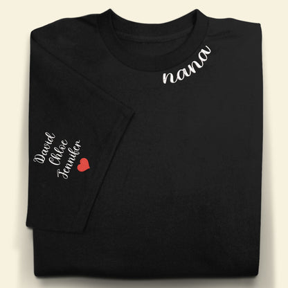 Mother and Kid Neck Sleeve Embroidered - Personalized Embroidered Apparel - Gift For Mother, Grandma 1_4aedc60e-2cf9-4d1b-a72d-101972974587.jpg?v=1742187588
