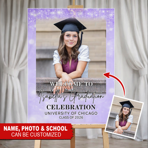 Glitter Graduation Personalized Acrylic Welcome Sign