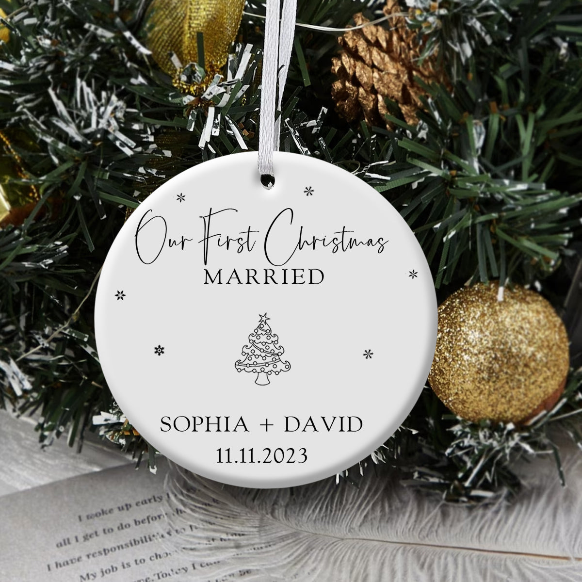 Christmas Tree First Christmas Married - Personalized Ornament - Christmas Gift 1_4e430c39-bb14-4b93-9e29-13fc94f8b780.jpg