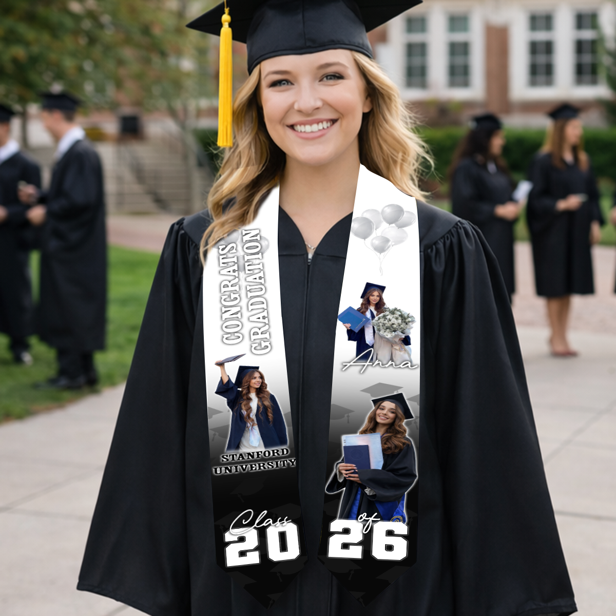 Graduation Photo Stoles - Personalized Class Of 2026