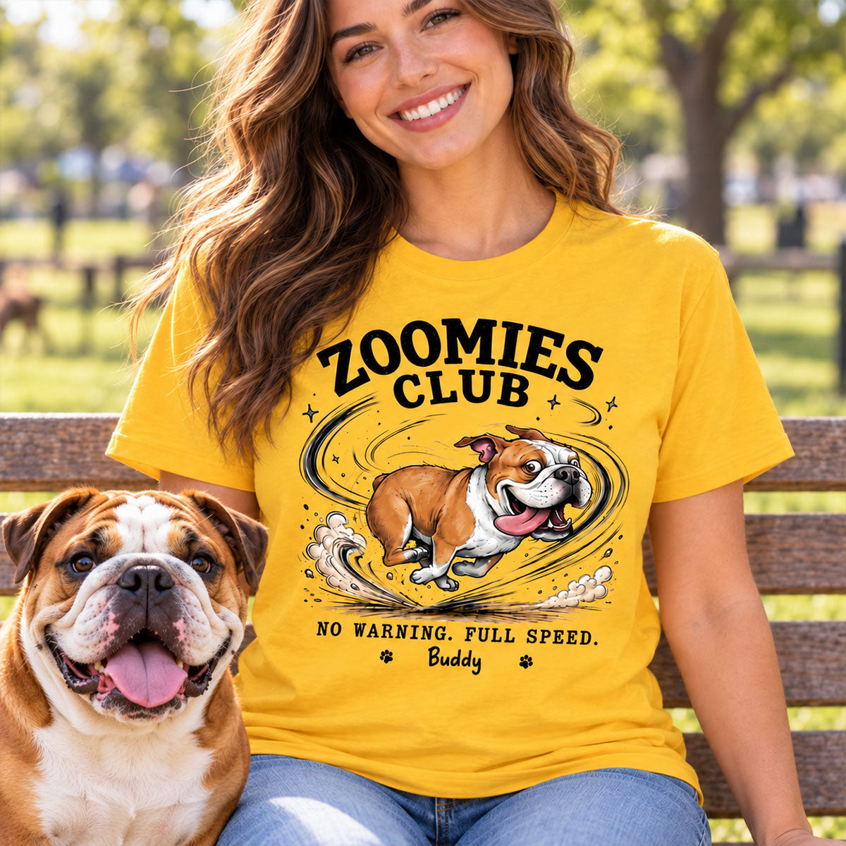 Zoomies Club Official Member Quirky Dog Portrait From Your Custom Pet Photo - Personalized Shirt - Funny Gift For Dog Cat Lover