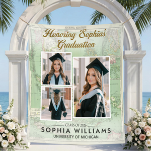 Grad Party Photo - Personalized Graduation Backdrop