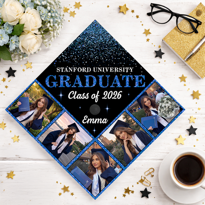 Glitter Graduation Cap Topper - Decorations For Grad Cap