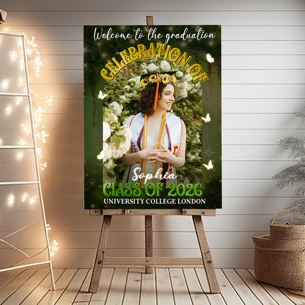 Night Personalized Graduation Welcome Sign Party