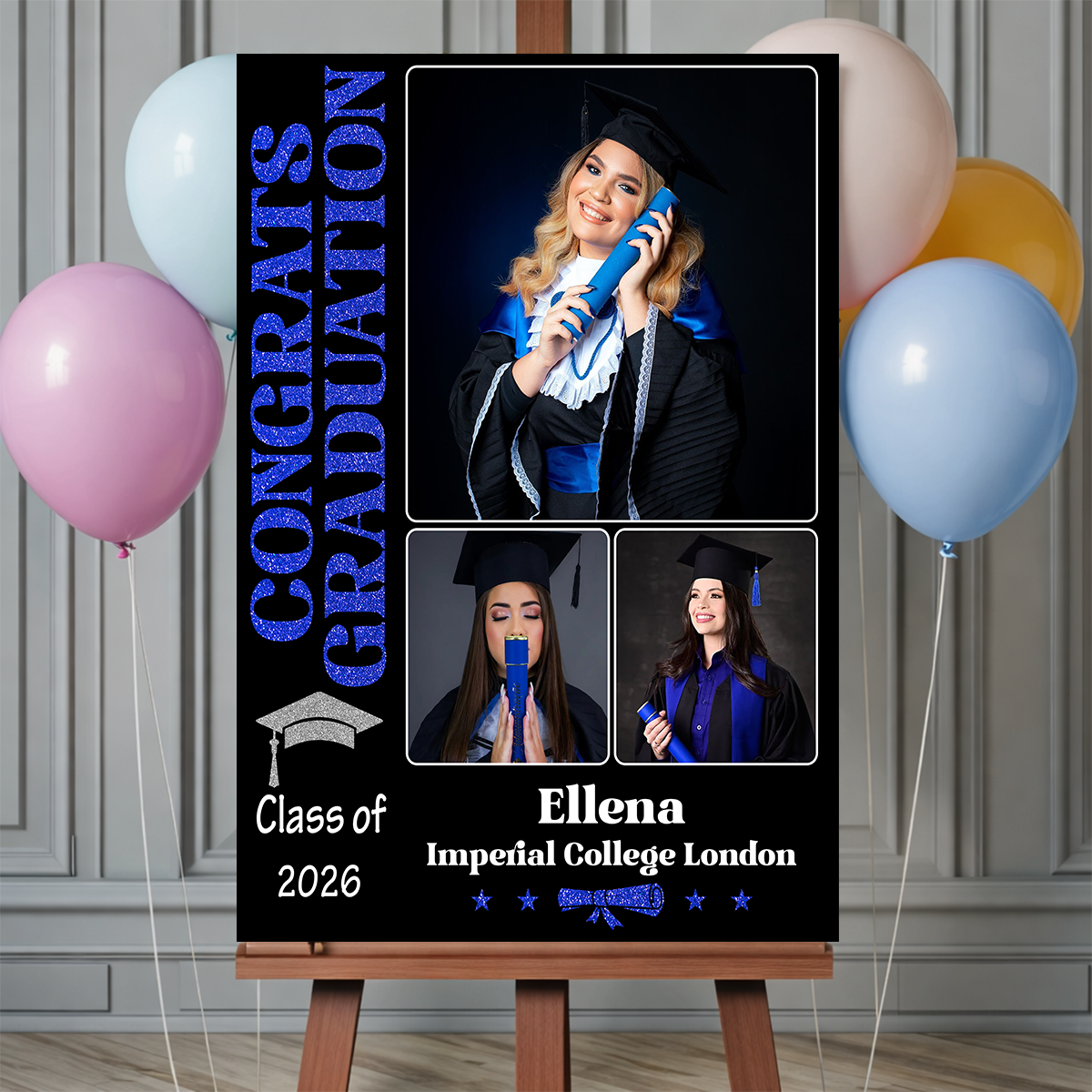 Graduation Party Decor - Custom Photo Graduation Welcome Sign Custom Photo Party Sign