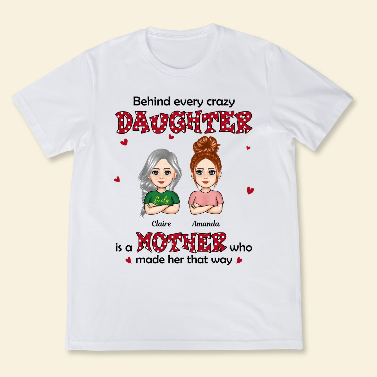 Polka Dot Pattern Mom And Daughters - Personalized Apprael - Mother's Day, Gift For Mother 1_5bc7503f-71b0-47c1-8942-6910f3c741cb.jpg