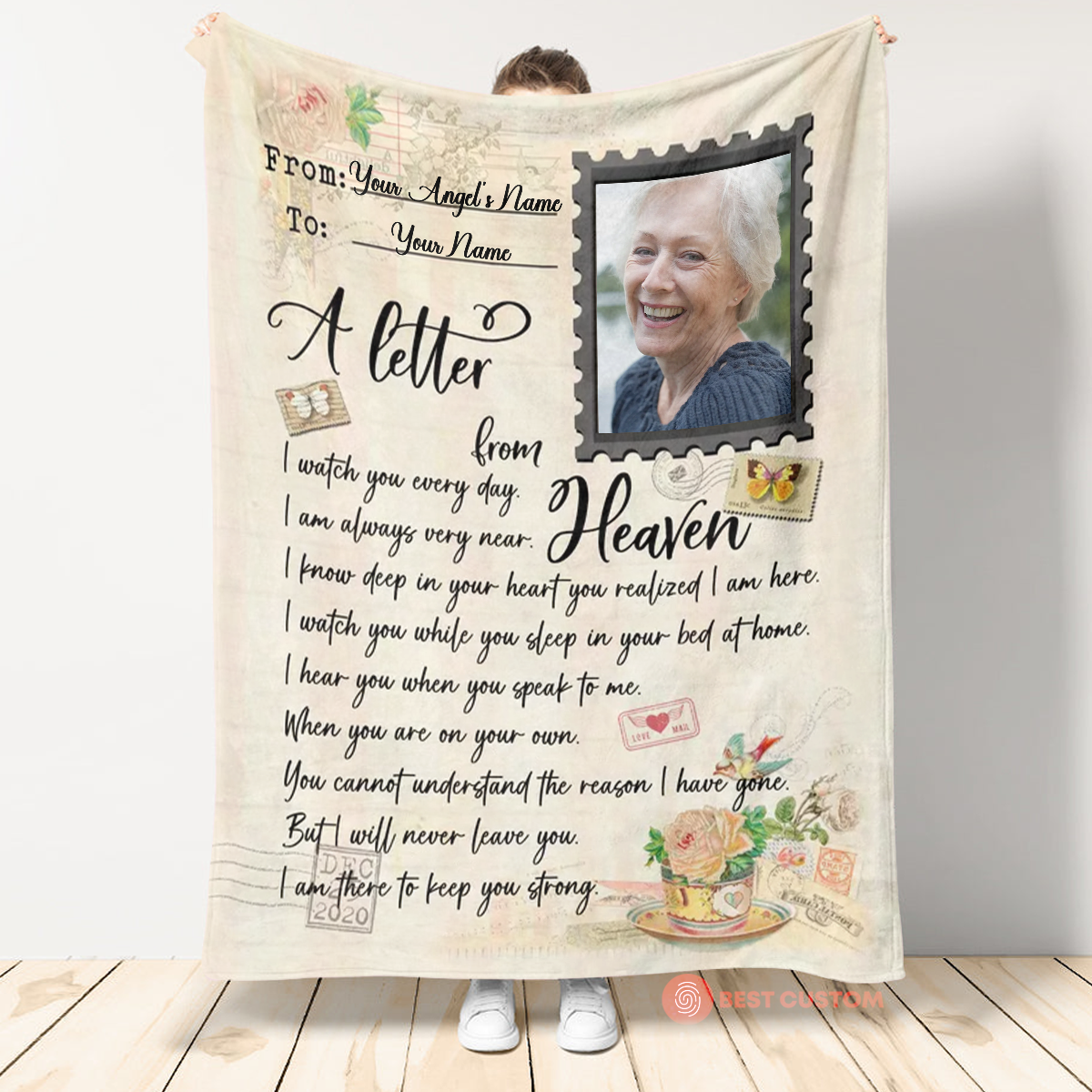 A Letter From Heaven Personalized Memorial Blanket 1_5dbe57fb-ff19-4ff2-bef2-61d7e86eaf28.png