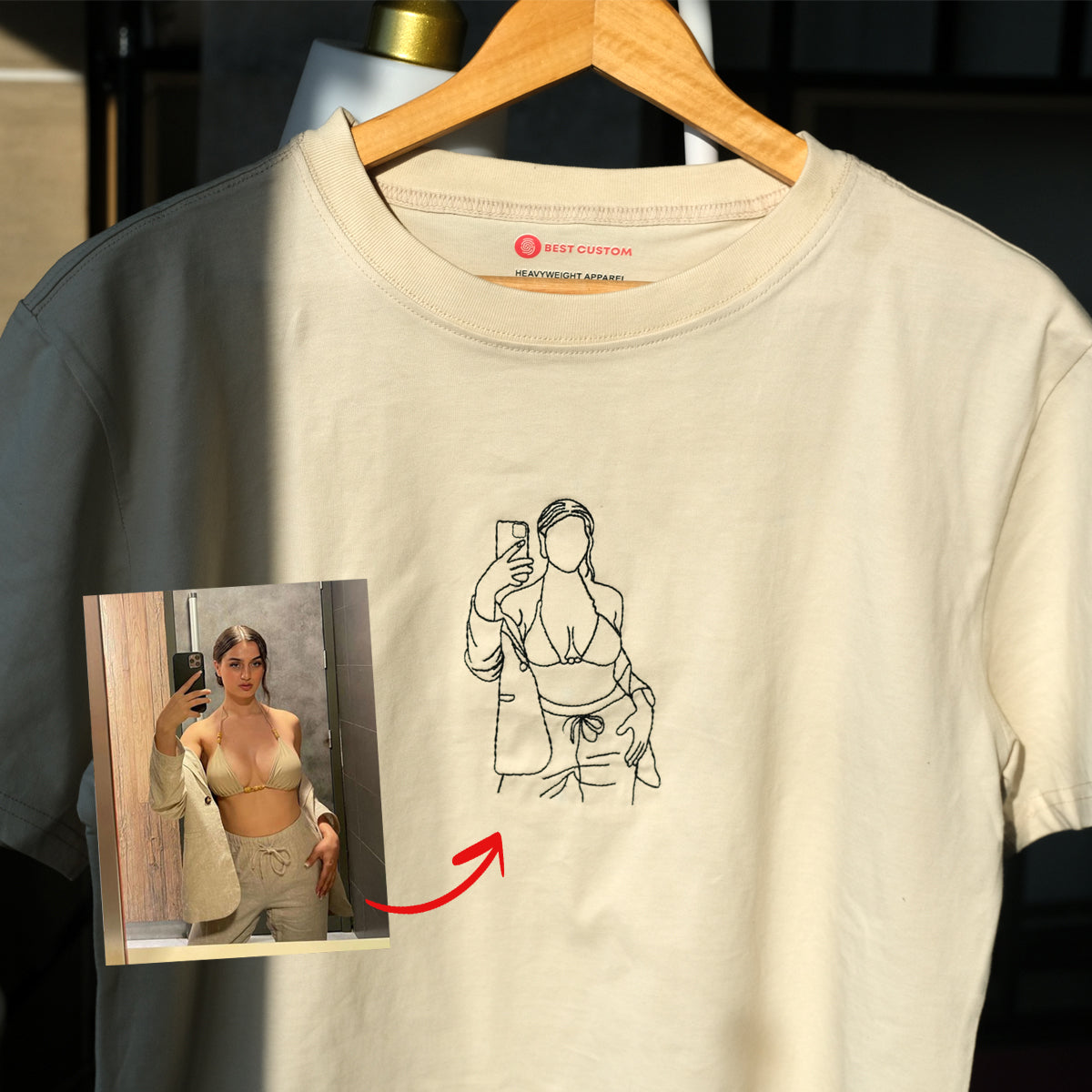 Embroidery Sexy Girl Mirror Selfie - Custom Photo Embroidered T-shirt - Gift For Girlfriend 1_5f8497c3-8ccb-4bed-8f13-8159afda8b2c.jpg?v=1742187616