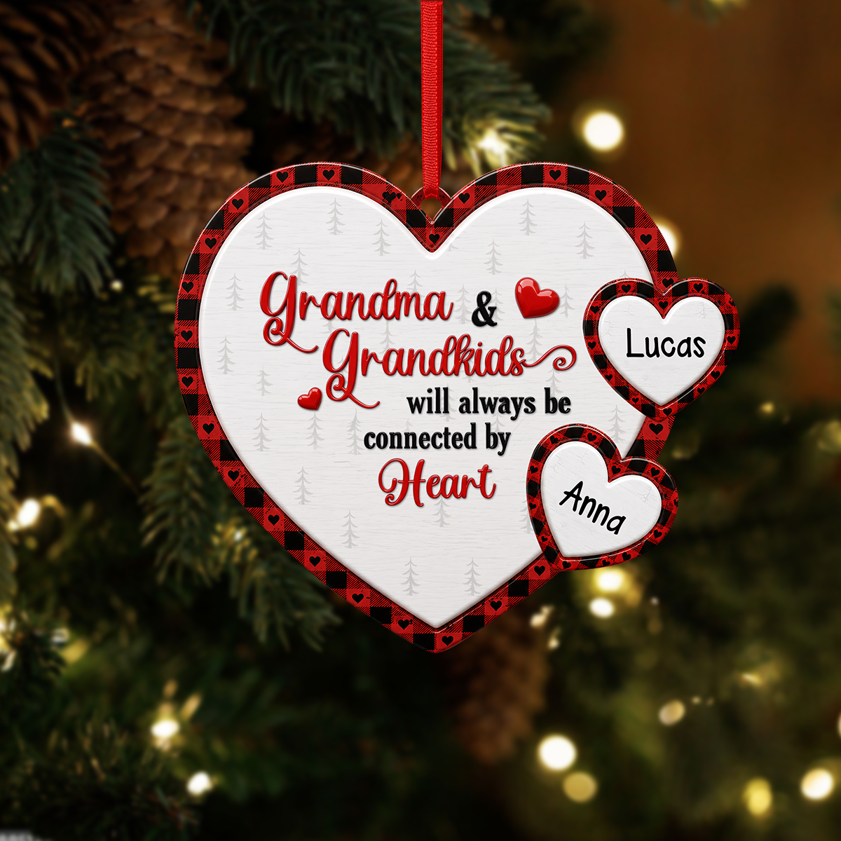 Grandchilds Make My Heart - Real 3D Raised Ornament