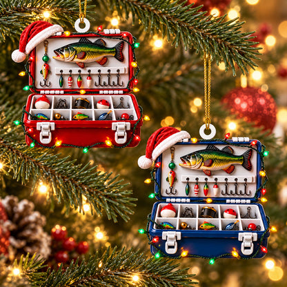 Fishing Tackle Box 3D Ornament For Fisherman, Dad Fishing Man Gifts - Personalized Ornament
