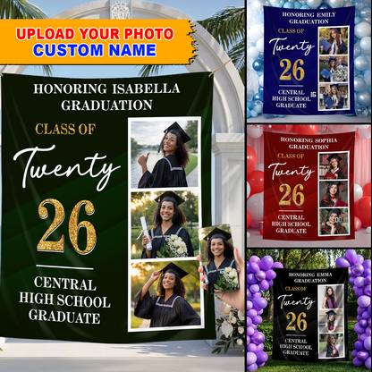 Twenty 26 Photo Personalized Graduation Backdrop
