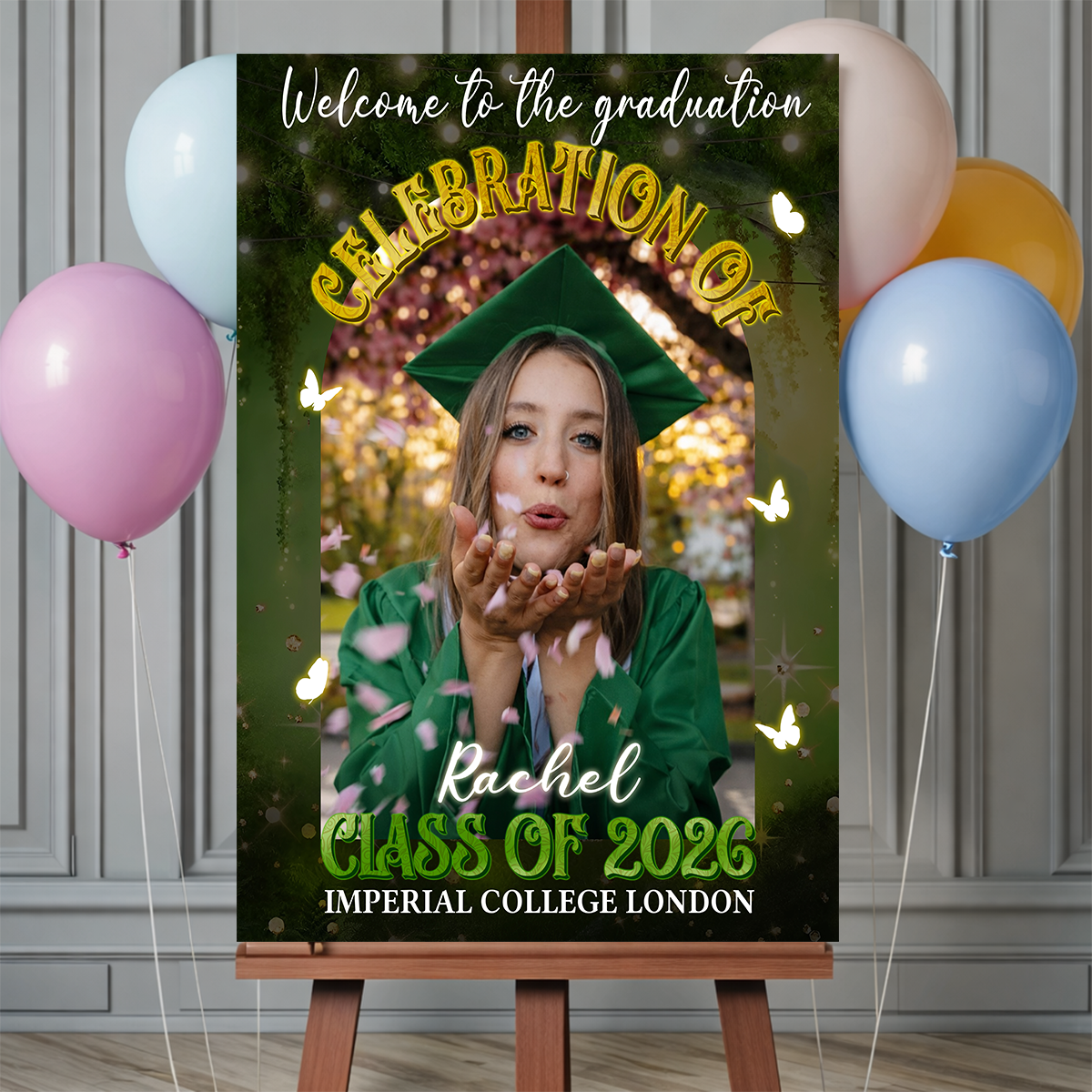 Night Personalized Graduation Welcome Sign Party