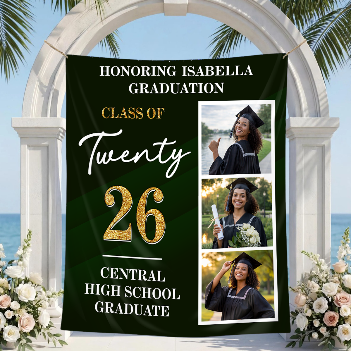 Twenty 26 Photo Personalized Graduation Backdrop