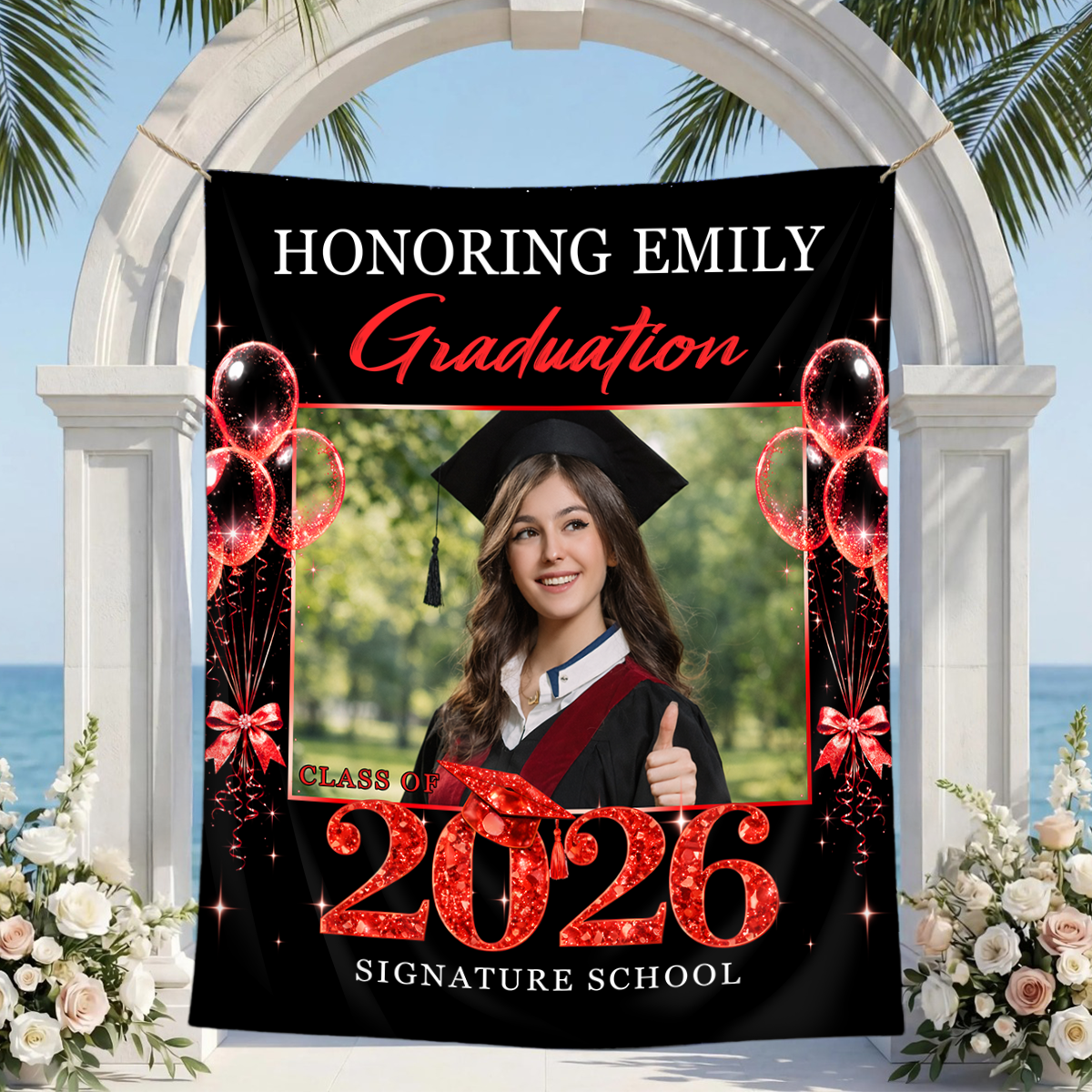 Class of 2026 Backdrop Personalized Graduation Backdrop