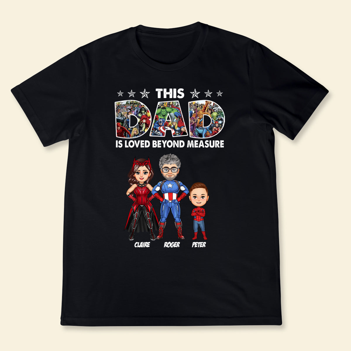 This Dad Is Love Beyond Measure - Personalized Apparel - Loving Gift For Father, Dad, Father's Day, Birthday Gift 1_707ff420-fe75-473b-b3f0-0f40535f16db.jpg