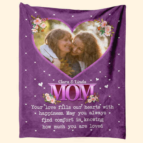 Your Love Fills Our Hearts With Happiness - Personalized Blanket - Mother's Day, Loving Gift For Mom, Mother, Mommy 1_75034961-281c-42a7-8c26-4e491373377c.jpg