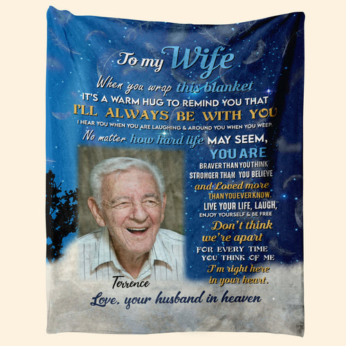 I'm Right Here In Your Heart - Personalized Blanket - Memorial Gift For Wife, Mother 1_79d5580f-c18d-4cb0-bb84-e76ff33ab5e8.jpg