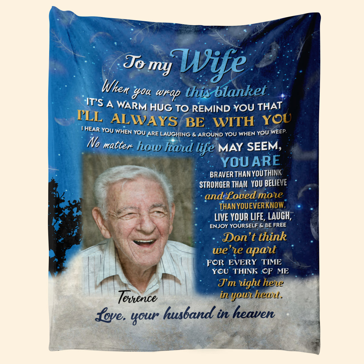 I'm Right Here In Your Heart - Personalized Blanket - Memorial Gift For Wife, Mother 1_79d5580f-c18d-4cb0-bb84-e76ff33ab5e8.jpg